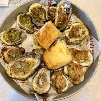 Half Shell Oyster House signature dishes Redfish Orleans
Charbroiled Oysters
Seafood Pasta